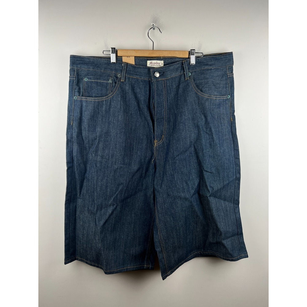 Member's Property Traditional Premium Denim Shorts Mens 42 Dark Wash Indigo NWT